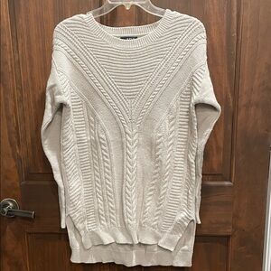 a.n.a Cream Cable Knit Sweater